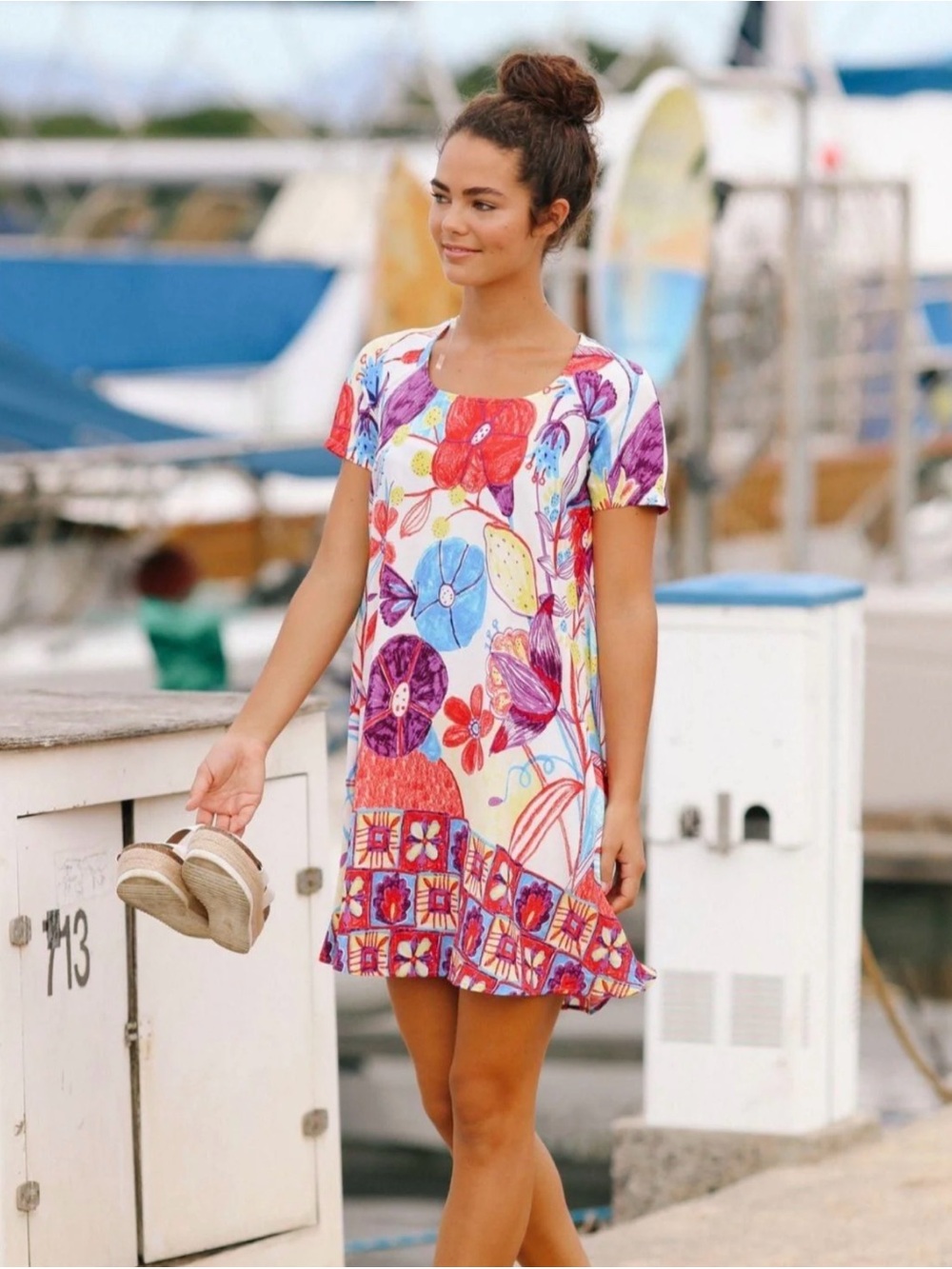 Jams World Doris vibrant floral Dress in the Trinity print Sz XS